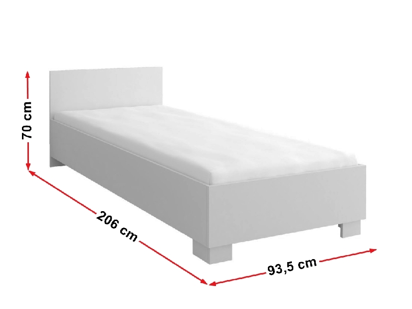 Jednostruki krevet 90 cm Sigil II (bijela) *rasprodaja