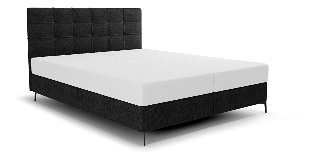 Jednostruki krevet 120 cm Infernus Bonell (crna) (s podnicom, s prostorom za odlaganje)