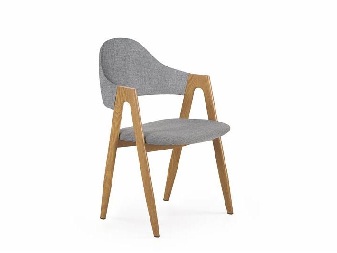 Blagovaonska stolica  Kani  (siva + prirodno drvo)