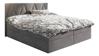 Bračni krevet  Boxspring 140 cm Fade 3 (siva) (s madracem i prostorom za odlaganje)