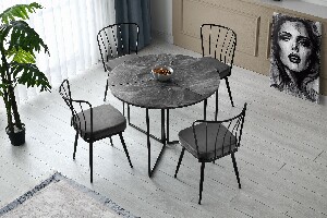 Blagovaonski stol (za 4 osobe) Yan (antracit)