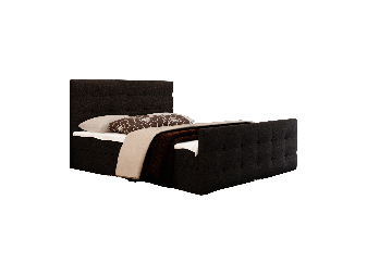 Bračni krevet Boxspring 140 cm Milagros 2 (crna) (s madracem i prostorom za odlaganje)