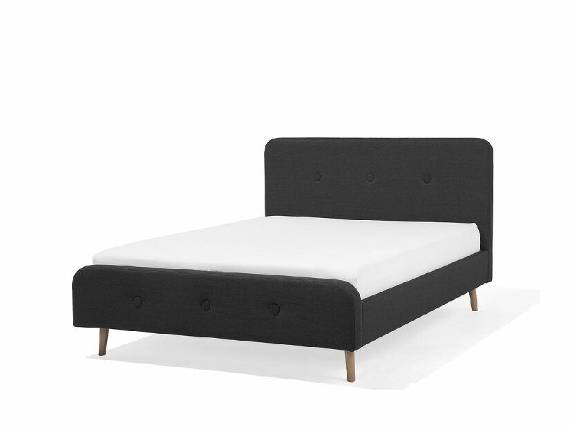 Bračni krevet 140 cm ROME (s podnicom) (tamno siva)