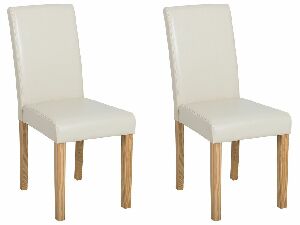 Set blagovaonskih stolica 2 kom. BORWAY (koža) (bež)