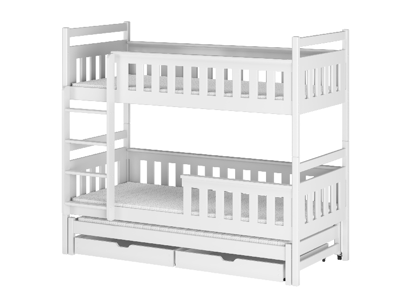 Dječji krevet 80 x 180 cm KARLA (s podnicom i prostorom za odlaganje) (bijela)