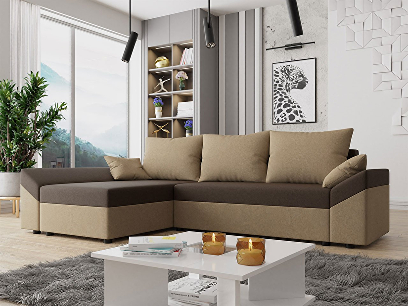 Sofa na razvlačenje s prostorom za odlaganje Mirjan Marmar (smeđa)