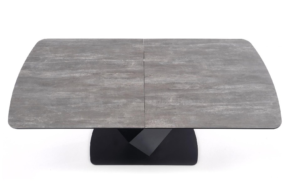 Blagovaonski stol Vinsan (tamno siva + crna) (za 8 i više osoba)