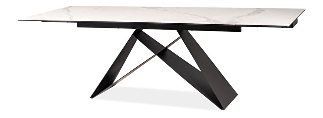 Blagovaonski stol na razvlačenje 160-240 cm Wallace (crna) (za 6 do 8 osoba)