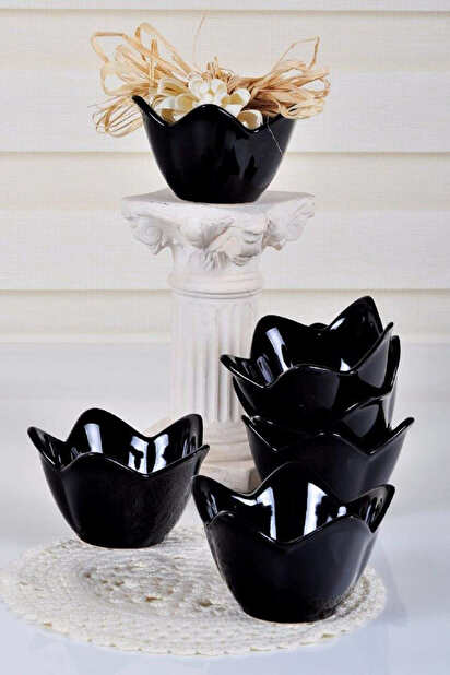 Set zdjelica za posluživanje (6 kom.) Tulip (crna)