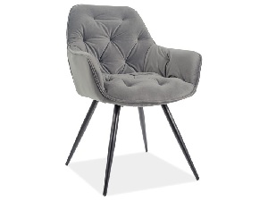 Blagovaonska stolica Champlain (siva + crna)