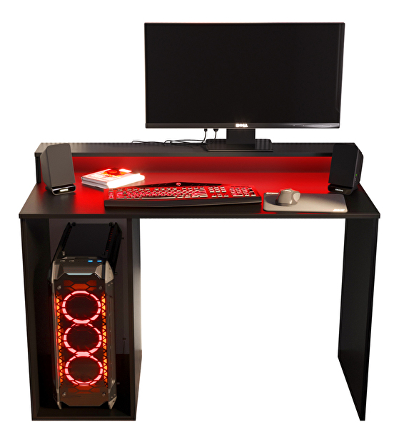 Gaming PC stol Garrick 2 (crna) (s LED RGB rasvjetom)