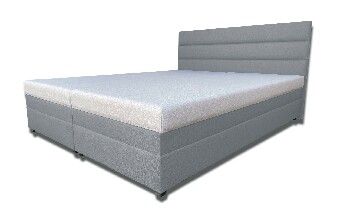 Bračni krevet 160 cm Rebeka (s pjenastim madracima) (svijetlo siva)