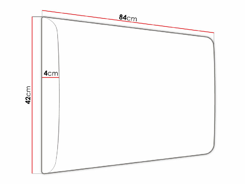Tapeciran zidni panel Mirjan Pazara 84x42 (ekokoža soft 17 (bijela)