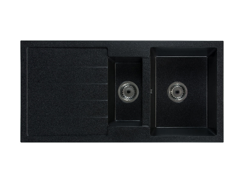 Kuhinjski sudoper Yuxur (crna + tekstura) (sa 3 otvora za baterije) (L)