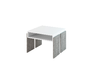 Stolić za kavu Ramea (bijela + kamen)