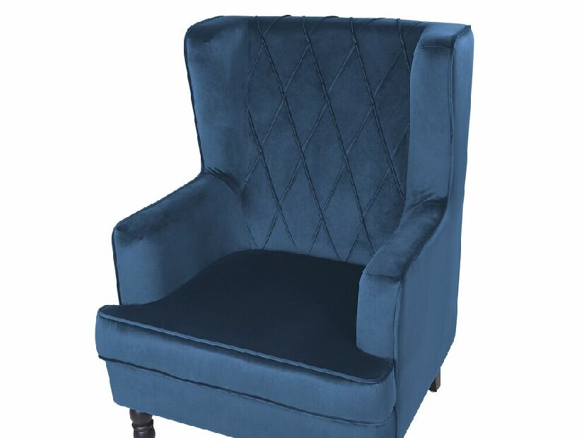 Fotelja- SANES (tamno plava) (s tabureom)