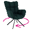 Fotelja Kimora (tamnozelena + crna)