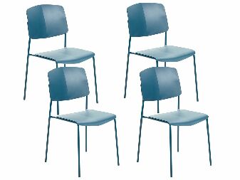 Set blagovaonskih stolica (4 kom.) Augustino (plava)