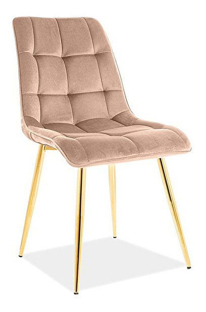 Blagovaonska stolica Charlie (svijetlosmeđa + zlatna)