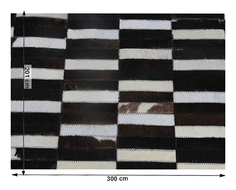 Kožni tepih 201x300 cm Korlug TIP 06 (goveđa koža + uzorak patchwork) 