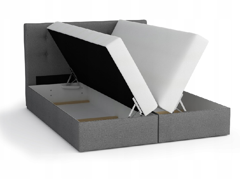 Bračni krevet Boxspring 180x200 cm Waller (svijetlo smeđa) (s podnicom a madracem)