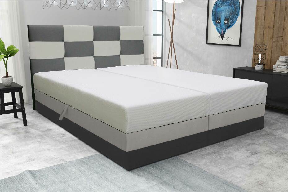 Bračni krevet 160 cm Marion (S podnicom i madracom) (bijela + smeđa) *rasprodaja