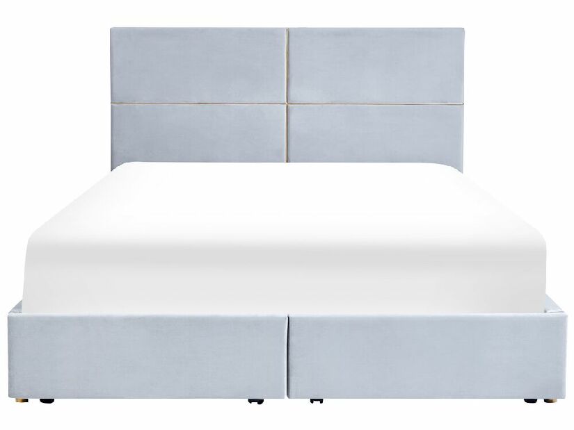 Bračni krevet 180 cm Vissarion (siva) (s podnicom i prostorom za odlaganje)