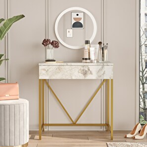Toaletni stolić Vega 33 (bijela + zlatna)