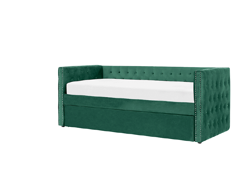 Krevet na razvlačenje 90 cm GENSA (zelena) (s podnicom)