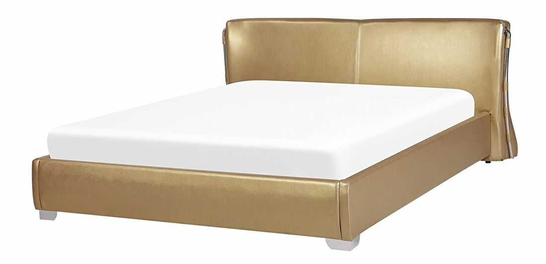 Bračni krevet 180 cm PARNAS (s podnicom) (zlatna)