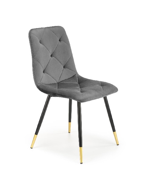 Blagovaonska stolica Kallan (tamno siva + crna + zlatna)