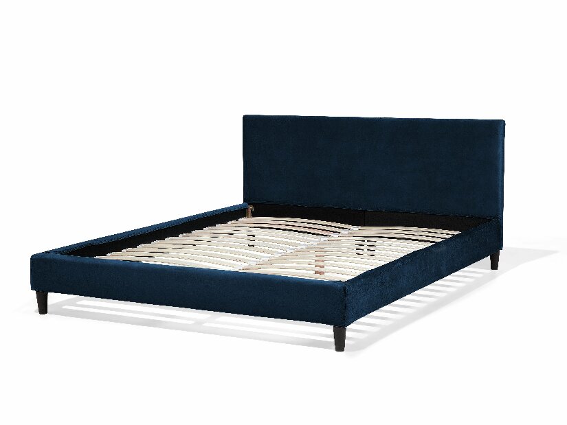 Bračni krevet 160 cm FUTTI (s podnicom) (plava)