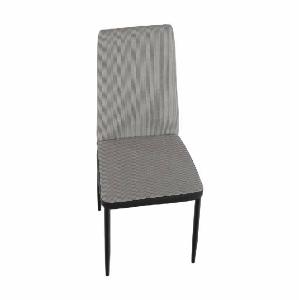 Blagovaonska stolica Enrico (svijetlo siva + crna)