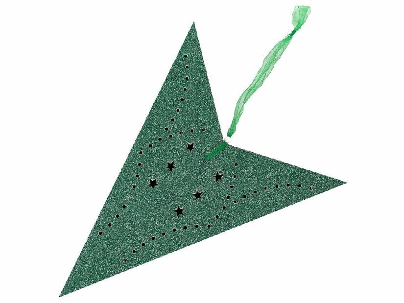 Set 2 viseće zvijezde 60 cm Monti (svjetlucava zelena)