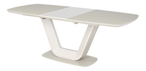 Blagovaonski stol na razvlačenje 160-220 cm Amanda (krem + krem) (za 8 i više osoba)
