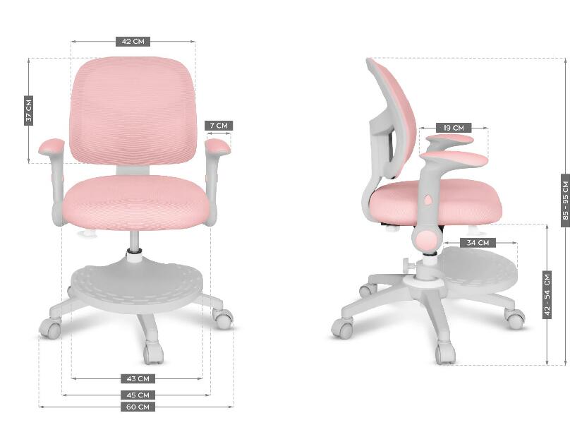 Dječja stolica Journey 5 (bijela + ružičasta)
