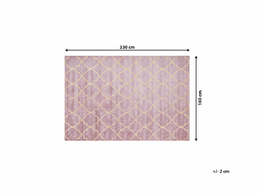 Tepih 160x230 cm YOLK (tkanina) (ružičasta)