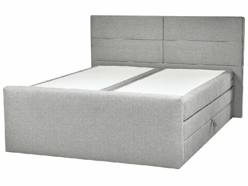 Bračni krevet 180 cm Aoyun (siva) (s podnicom i madracem) (s prostorom za odlaganje)