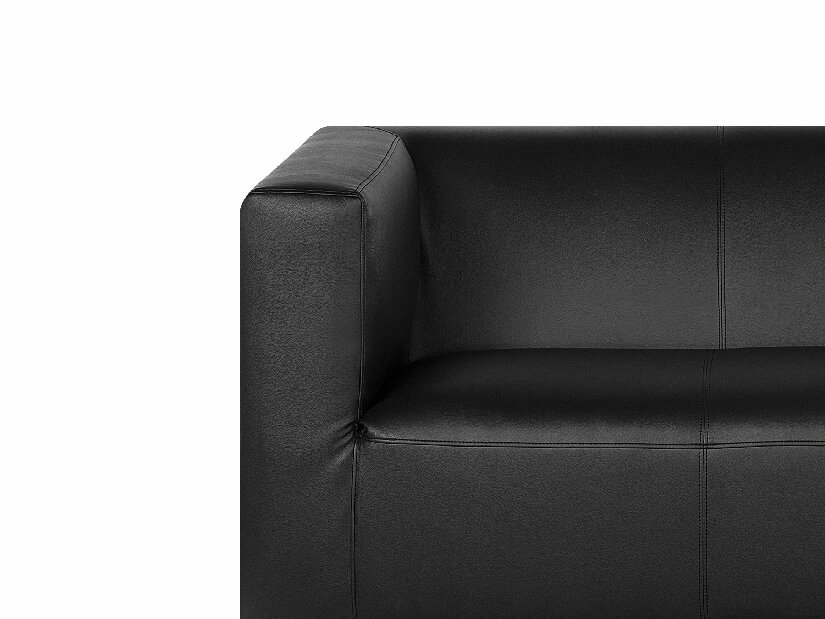 Kožna sofa trosjed Faxe (crna)