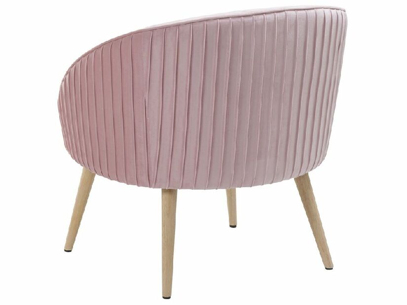 Fotelja TOMSO (baršun) (ružičasta)