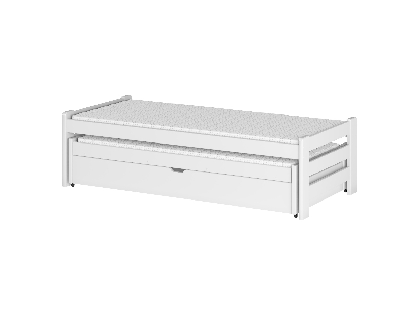 Dječji krevet 90 x 200 cm ANISSA (s podnicom i prostorom za odlaganje) (bijela)
