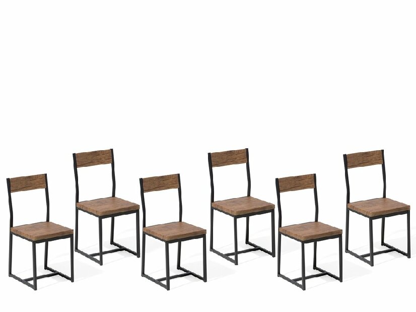 Set blagovaonskih stolica 6 kom. Lasido (tamno smeđa)