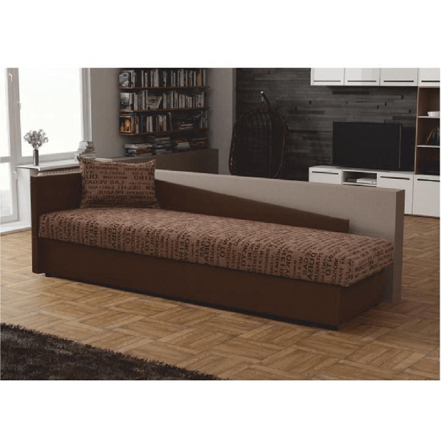 Jednostruki krevet (ležaj) 80 cm Jeannine (smeđa) (s prostorom za odlaganje) (L) *rasprodaja