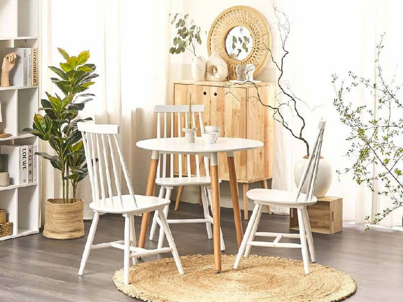 Okrugli blagovaonski stol Breyanna (bijela) (za 4 osobe)