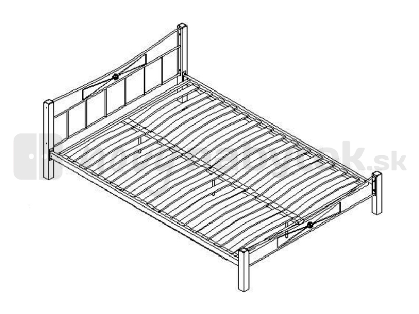 Bračni krevet 140 cm Pearly (S podnicom) 
