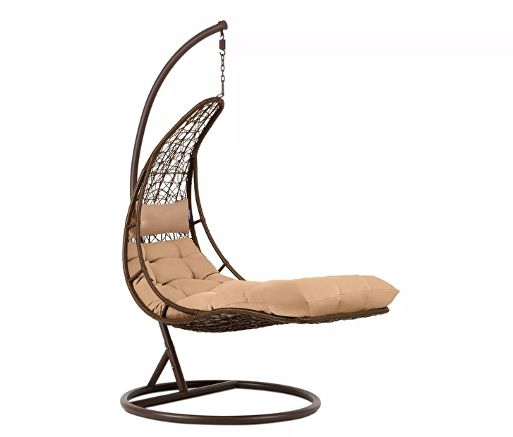 Viseća fotelja Cleopatra (smeđa + ecru)