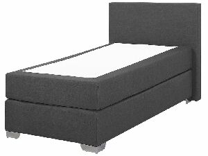 Jednostruki krevet Boxspring 90 cm PREMIER (s madracima) (siva)