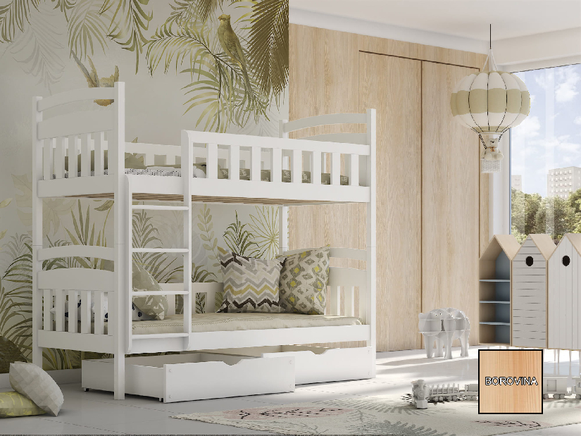 Dječji krevet 90 x 200 cm Marlo (s podnicom i prostorom za odlaganje) (borovina)