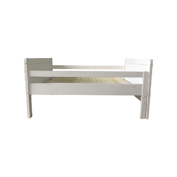 Jednostruki krevet 90 cm Elunna (bijela) (s podnicom)