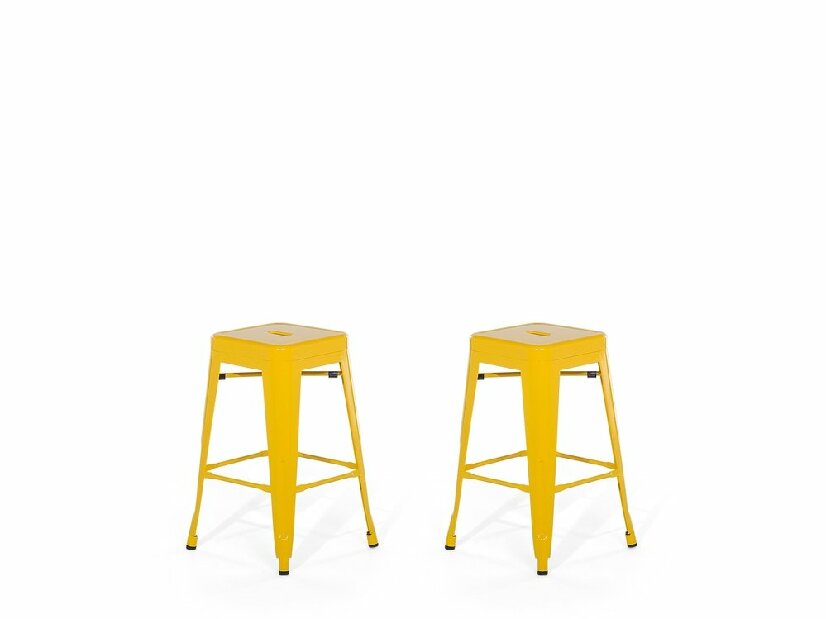 Set barskih stolica 2 kom. 60cm Cabriot (žuta) 